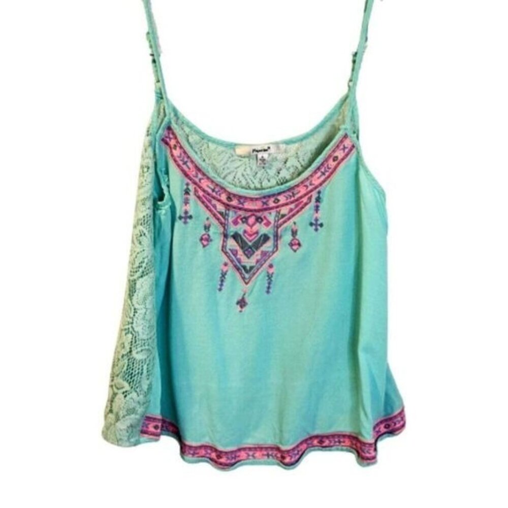 PAPAYA‎ Women's Aztec Adjustable Spaghetti Strap Cami Top